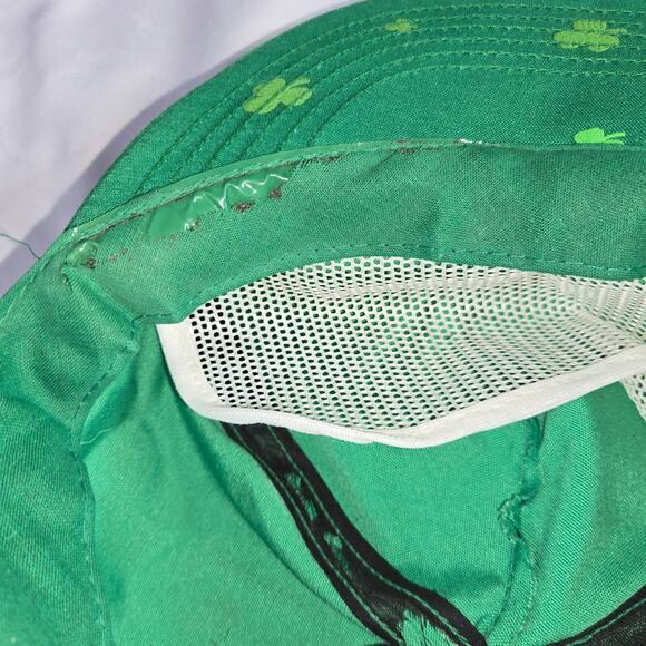 Vintage Kiss Me I'm Irish St. Patrick's Day Hat Snapback Green Dad Trucker Hat - Picture 9 of 9